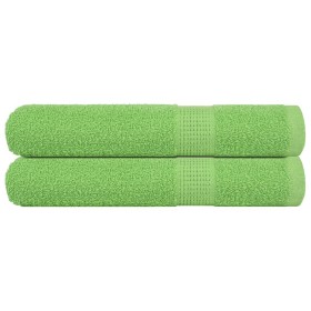 Toallas de sauna 2 uds verde manzana 80x200 cm 360
