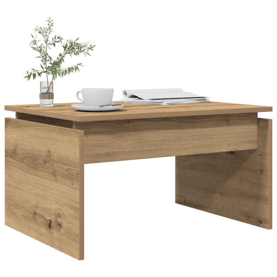 Mesa de centro madera de ingeniería roble artisan 68x50x38