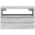 Mesita de noche de pared color gris sonoma 45x26x28,5