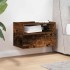 Mesita de noche de pared color roble ahumado 45x26x28,5