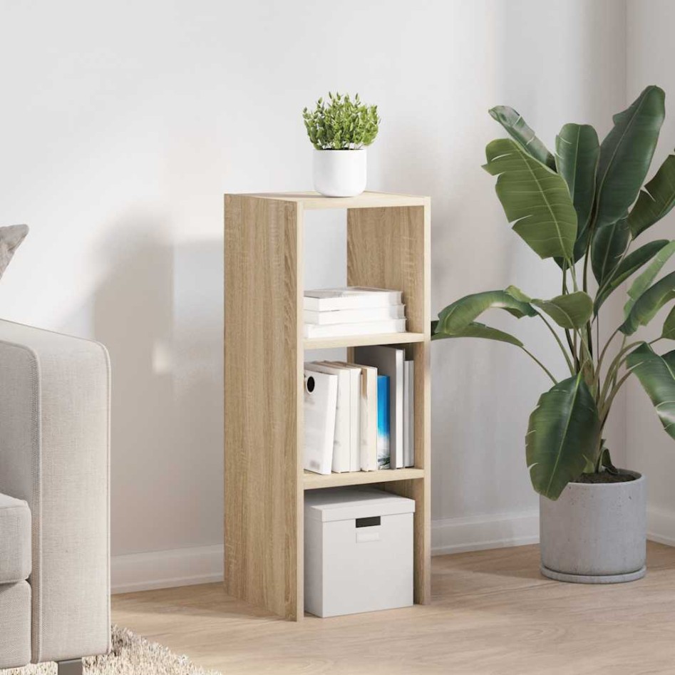 Librería apilable madera contrachapada roble sonoma 30x30x80