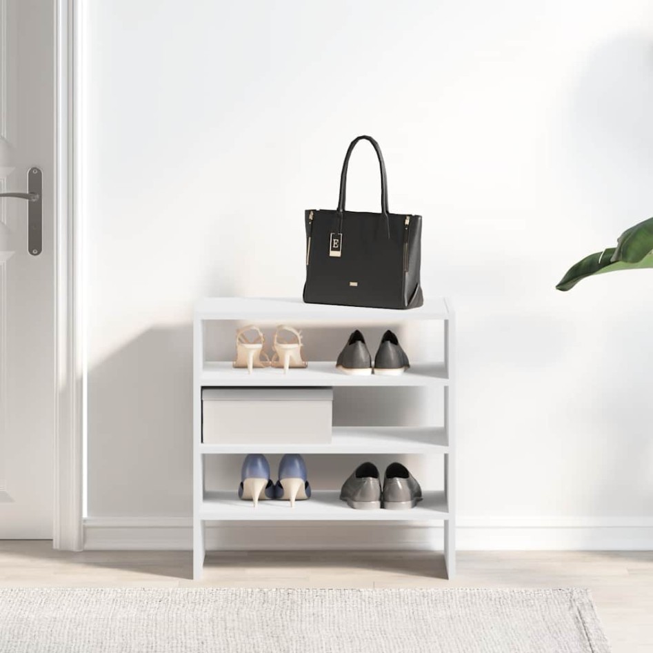 Zapateros 2 uds apilables blanco 60x30x30,5