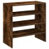 Zapateros 2 uds apilables roble ahumado 60x30x30,5