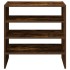 Zapateros 2 uds apilables roble ahumado 60x30x30,5