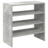 Zapateros 2 uds apilables gris hormigón 60x30x30,5