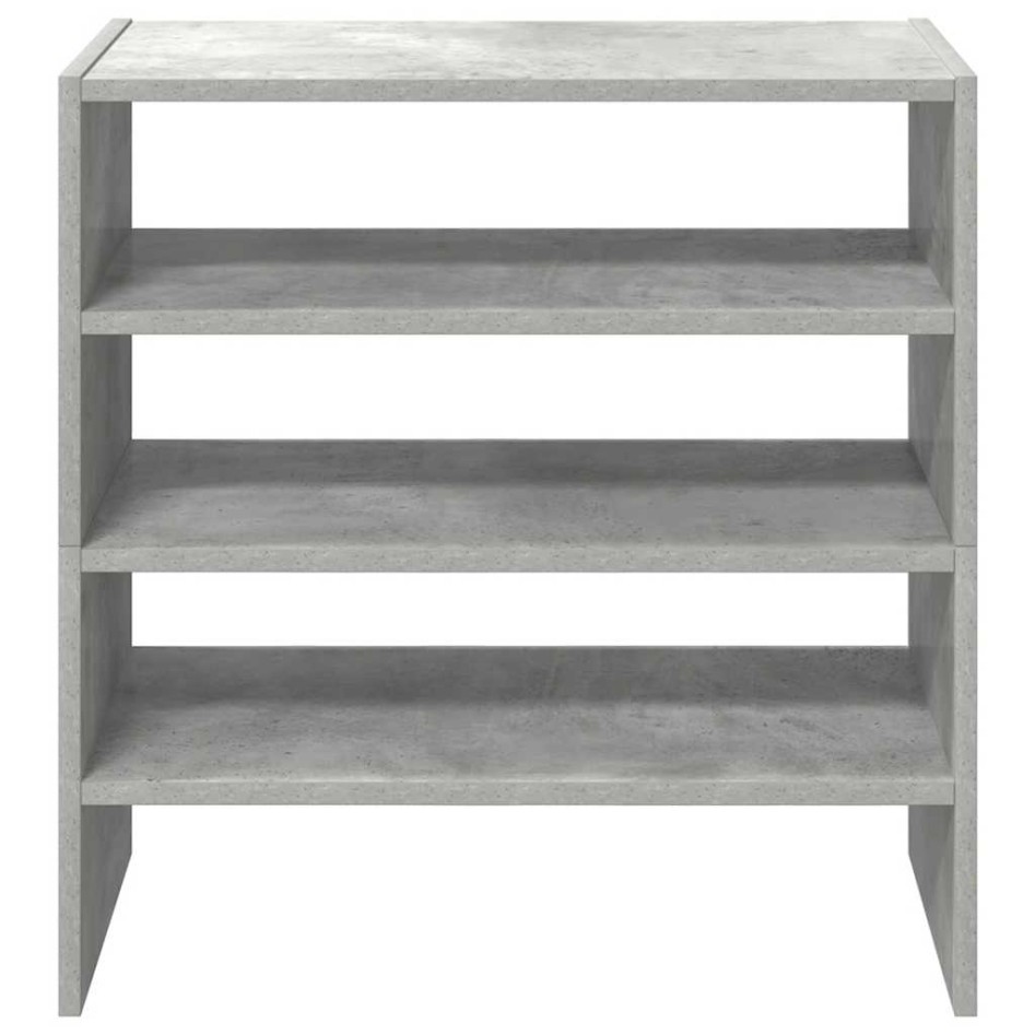 Zapateros 2 uds apilables gris hormigón 60x30x30,5