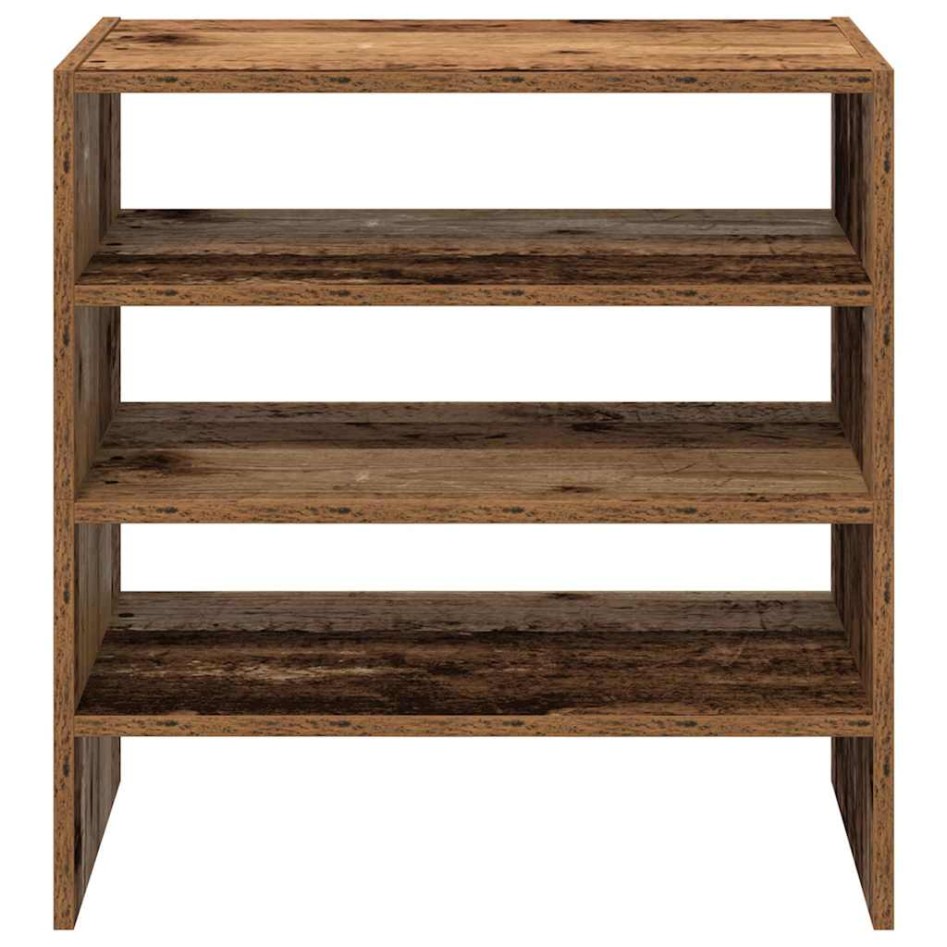 Zapateros 2 uds apilables madera vieja 60x30x30,5