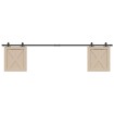 Kit de puerta corredera de armario acero carbono 213 cm