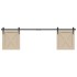 Kit de puerta corredera de armario acero carbono 183