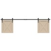 Kit de puerta corredera de armario acero carbono 183 cm
