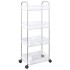 Carro de almacenamiento 4 niveles transparente 37x28x95