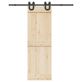 Kit de herrajes para puertas correderas acero negro 183