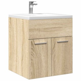 Mueble de lavabo de baño madera roble Sonoma 41x38,5x46