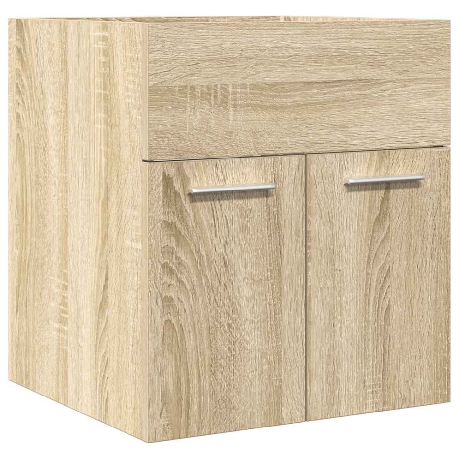 Mueble de lavabo de baño madera roble Sonoma 41x38,5x46