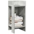Mesas auxiliares 2 uds con estante gris hormigón 25,5x27x60