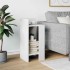 Mesa auxiliar con estante blanco 25,5x27x60