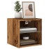 Mueble de TV de pared con luces LED envejecida 30x28,5x30