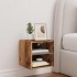 Mueble de TV de pared con luces LED envejecida 30x28,5x30