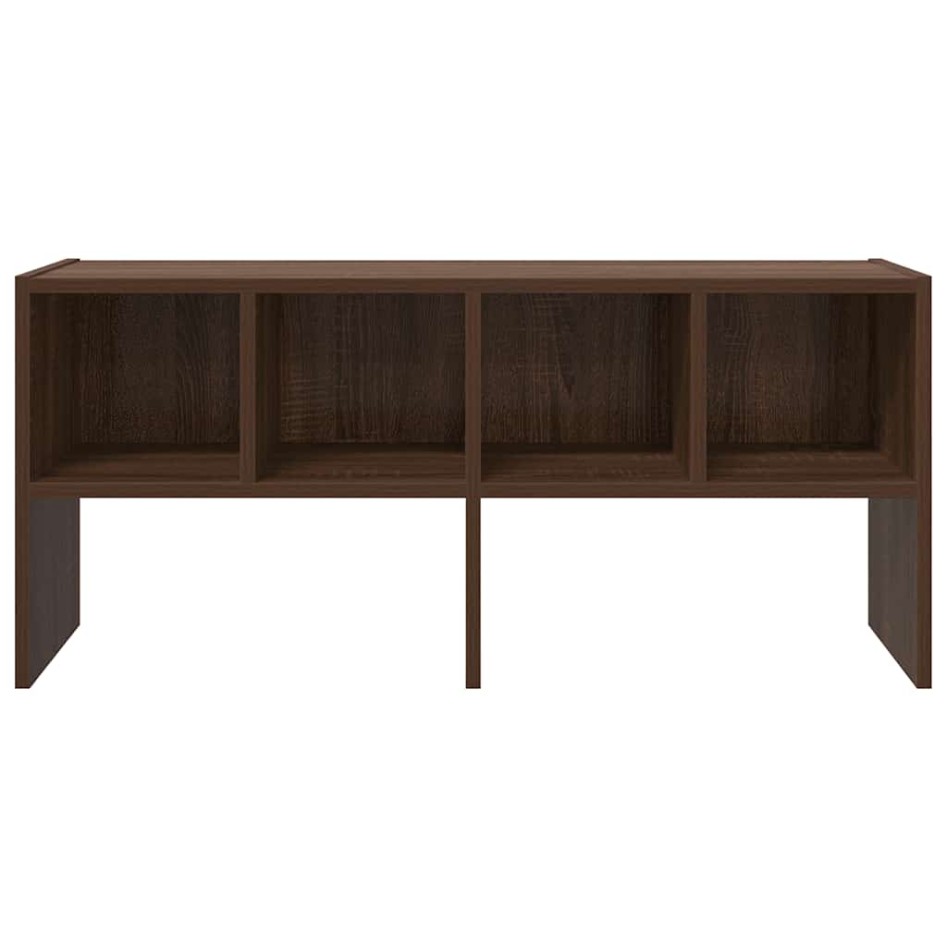 Zapatero apilable roble marrón 89,5x30x40