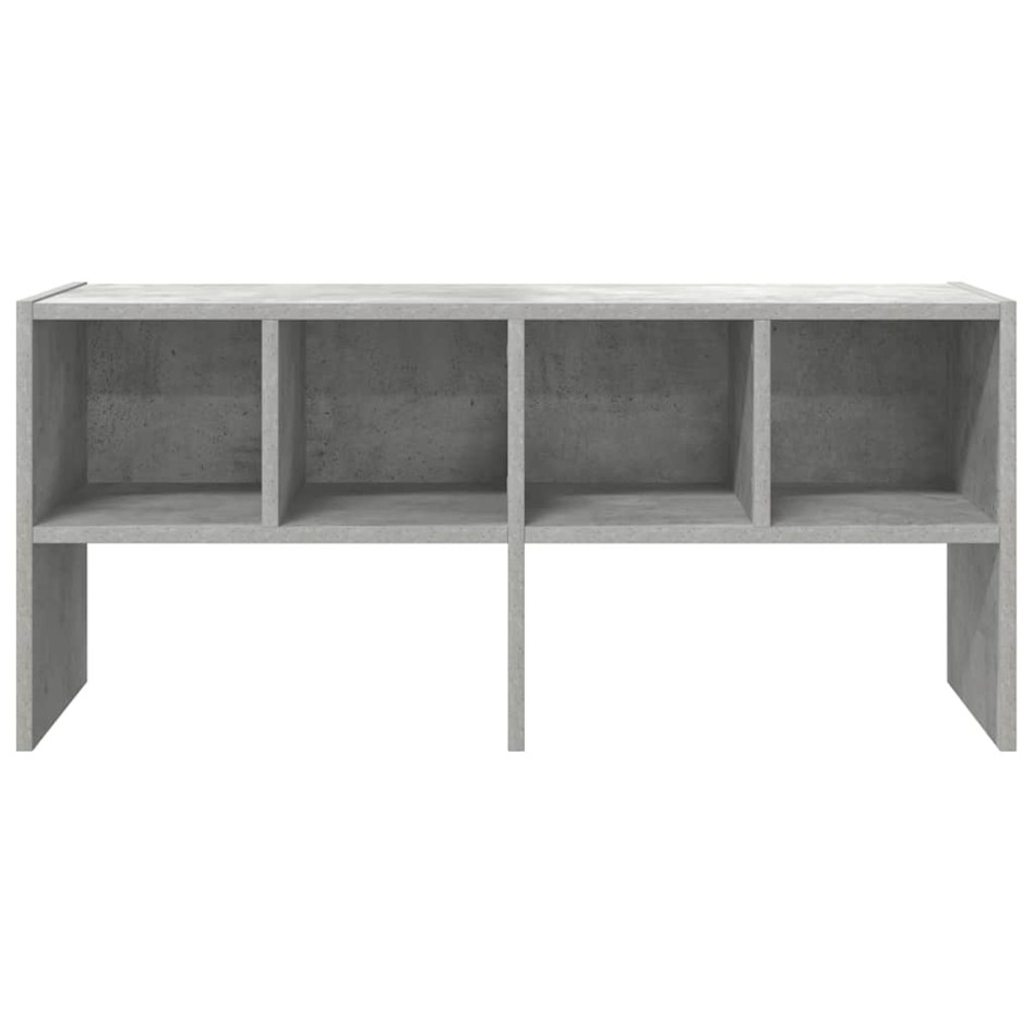 Zapatero apilable gris hormigón 89,5x30x40