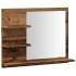Espejo mueble de cuarto de baño madera envejecida 60x10,5x45
