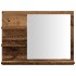 Espejo mueble de cuarto de baño madera envejecida 60x10,5x45
