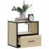 Mesita de noche de pared color roble ahumado 40x31x39,5