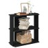 Librería de 3 estantes madera de ingeniería negro 60x30x60