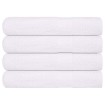Toallas de sauna 4 uds 100% algodón blanco 80x200 cm 360 gsm