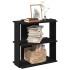 Librería de 3 estantes madera de ingeniería negro 60x30x80