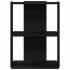 Librería de 3 estantes madera de ingeniería negro 60x30x80