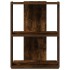 Librería 3 estantes madera ingeniería roble ahumado 60x30x80