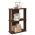 Librería 3 estantes madera ingeniería marrón roble 60x30x80