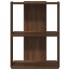 Librería 3 estantes madera ingeniería marrón roble 60x30x80