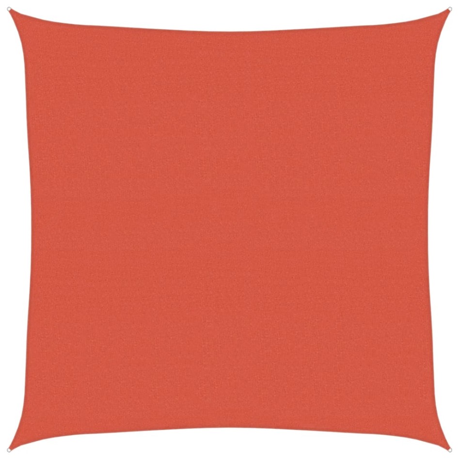 Toldo de vela cuadrado HDPE terracota 160 g/m² 4,5x4,5