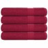 Toallas de sauna 4 uds 100% algodón burdeos 80x200 cm 360