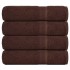 Toallas de baño 4 uds marrón 100x150 cm 360 gsm 100%