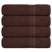 Toallas de baño 4 uds marrón 100x150 cm 360 gsm 100% algodón