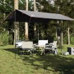 Lona de camping impermeable gris y naranja 360x294 cm