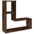 Estantes pared 2 uds madera contrachapada roble humo