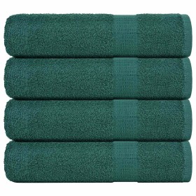 Toallas de baño 4 uds verde 100x150 cm 360 gsm 100%