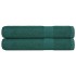 Toallas de sauna 2 uds 100% algodón verde 80x200 cm 360