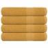 Toallas de sauna 4 uds 100% algodón oro 80x200 cm 360
