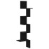 Estante de esquina de pared contrachapado negro 32x32x127,5