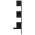 Estante de esquina de pared contrachapado negro 32x32x127,5