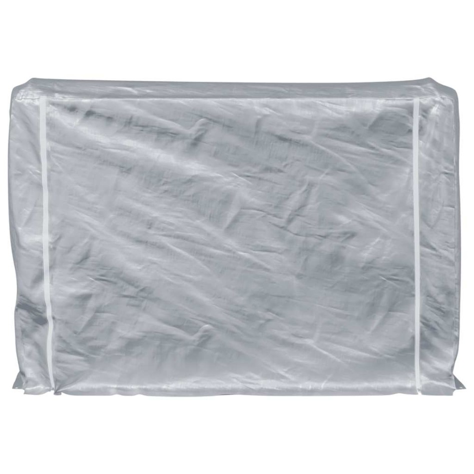 Leñero con protector de lluvia 200x25x150 cm acero