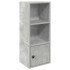 Estantería de madera de ingeniería gris hormigón 31x24x77