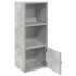 Estantería de madera de ingeniería gris hormigón 31x24x77