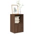 Estantería de madera de ingeniería marrón roble 31x24x52