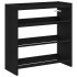 Mueble zapatero madera contrachapada negro 60x25x62